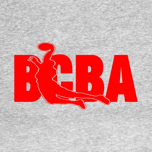 BCBA LARGE LOGO RED BASEBALL TEE by BANKSCOLLAGE